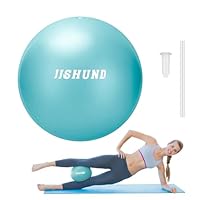 jjshund Pilates Ball, 25 cm Gymnastikball Kleiner Weicher Yoga Ball mit Aufblasbarem Strohhalm, Pilates Fitnessball für Zuhause Gym Yoga Balance Training