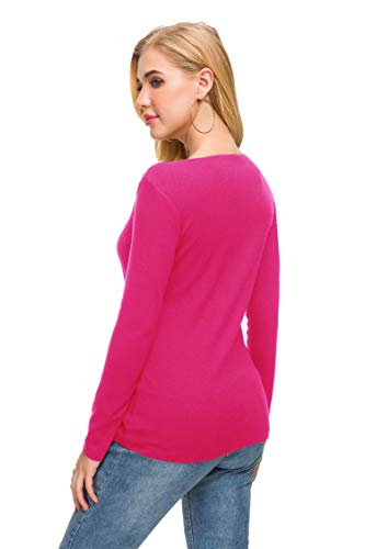 Image of Afibi Women V Neck Zip Front Long Sleeve Casual Top Blouse Shirt /Cardigan