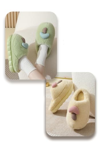 Women's Adult Warm Plush Mushroom Slippers Comfortable Men's Indoor Anti slip Home Thick Sole Winter Cotton Slippers4
