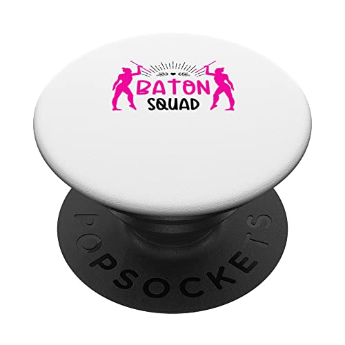 Majorette Twirler Baton Twirling PopSockets Swappable PopGrip, Black