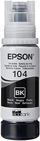 Epson EcoTank ET-2810 Print/Scan/Copy Wi-Fi Printer, Black and EcoTank 104 Black Genuine Ink Bottle