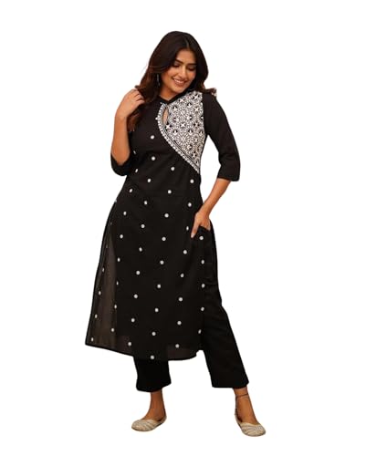FABNEX Kurta Set for Women | Women Embroidered Kurta Set | Women Kurta Sets Kurtis | Women Kurta Pant Set (K-34-38)