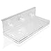 Brentmoor Repisa Acrílica de Ventosa – Estante Transparente Flotante de Ventana para Jardín Interior para Macetas Semilleros para Microplantas Brotes y Germinados – Incluye una Ventosa Adicional
