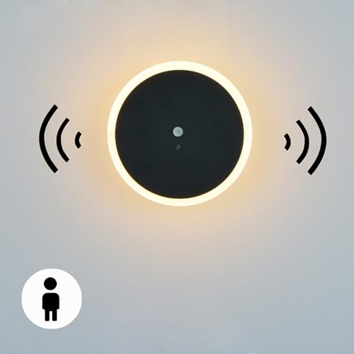 Aplique de pared sensor de movimiento recargable con luz led cálida y estructura de metal blanco 2