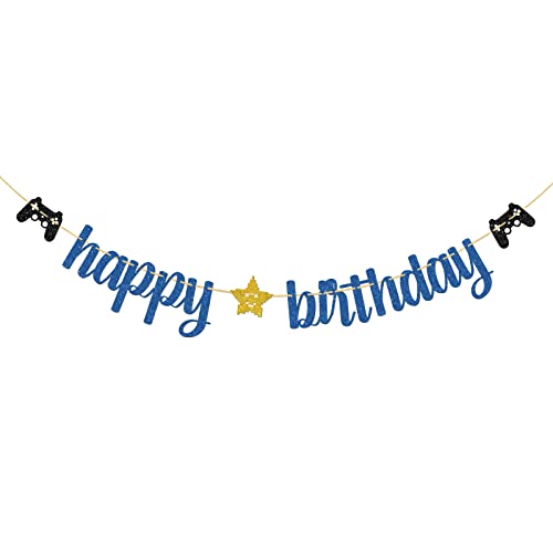 Dalaber Video Game Happy Birthday Banner, Game Theme Birthday Party Decoration For Kids Boys Girls, Level Up Level Unlocked Game On Gaming Birthday Party Supplies #TOP22