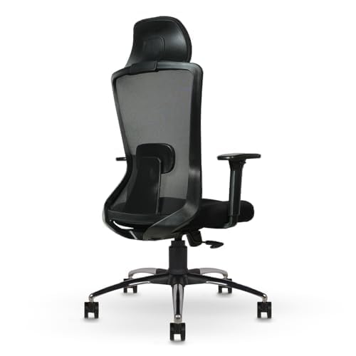 Image of CELLBELL Ergoglide Office Chair High Back Mesh Ergonomic Backrest Design | Tilt Mechanism, Computer, Desk Chair, Work from Home Chair Built-in Adjustable Lumbar Support & Armrest Smooth Glide, Black