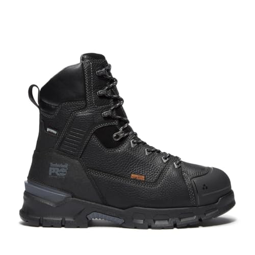 Timberland PRO Timberland PRO Men's Endurance EV 8 Inch Internal Met Guard Composite Safety Toe Waterproof Puncture Resistant CSA Industrial Work Boot, Black, 10 Medium