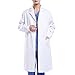 Wafly Camice da Laboratorio Uomo Cotone, Camice Bianco Donna Medico, Unisex Maniche Lunghe Abbigliamento Uniforme Medico per Studenti di Laboratorio,Lavoro, Parrucchiere, Dentista, Ospedale, S