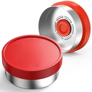 100pcs 13mm Aluminum Caps Red