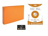 1 Etui de 100 Fiche Bristol A5 Couleurs Assorties Quadrillées Perforées (blanches, vertes, roses jaunes et bleues)