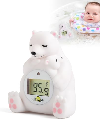 Baby Bath Thermometer for Infants,Cute Polar Bear Digital Bath Th...