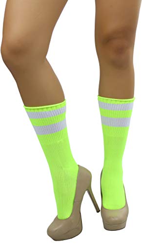 Image of ToBeInStyle Women's Acrylic Ankle Hi With Double Stripe Top Crew Fun Athletic Socks