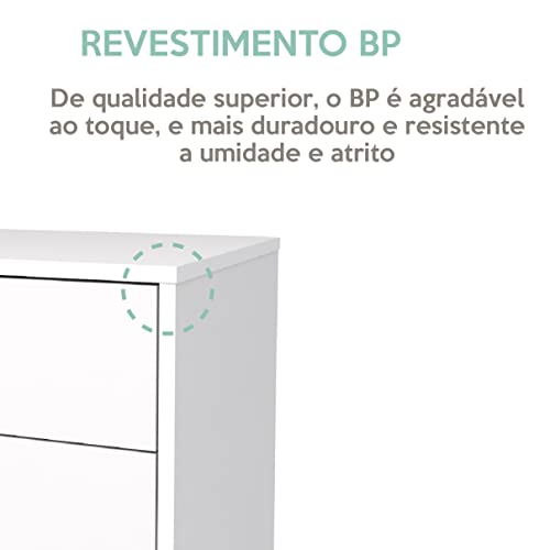 Gaveteiro Organizador com Rodinhas 3 Gavetas Branco New Artany