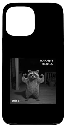 Funny Raccoon Flexing On Security Camera X}zP[X iPhone 13 Pro Max p