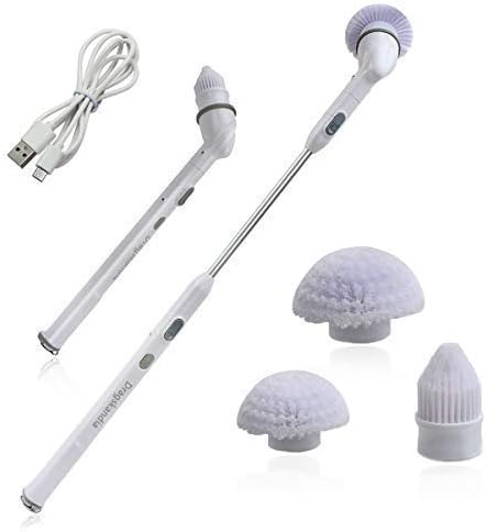 Electric Spin Scrubber Power Brush，Bathroom Cleaner Cordless with 1 Extension arm and 3 Replaceable Shower 360 Degree Rotate Brush Heads,for Tub,Tile,Floor,Wall and Kitchen
