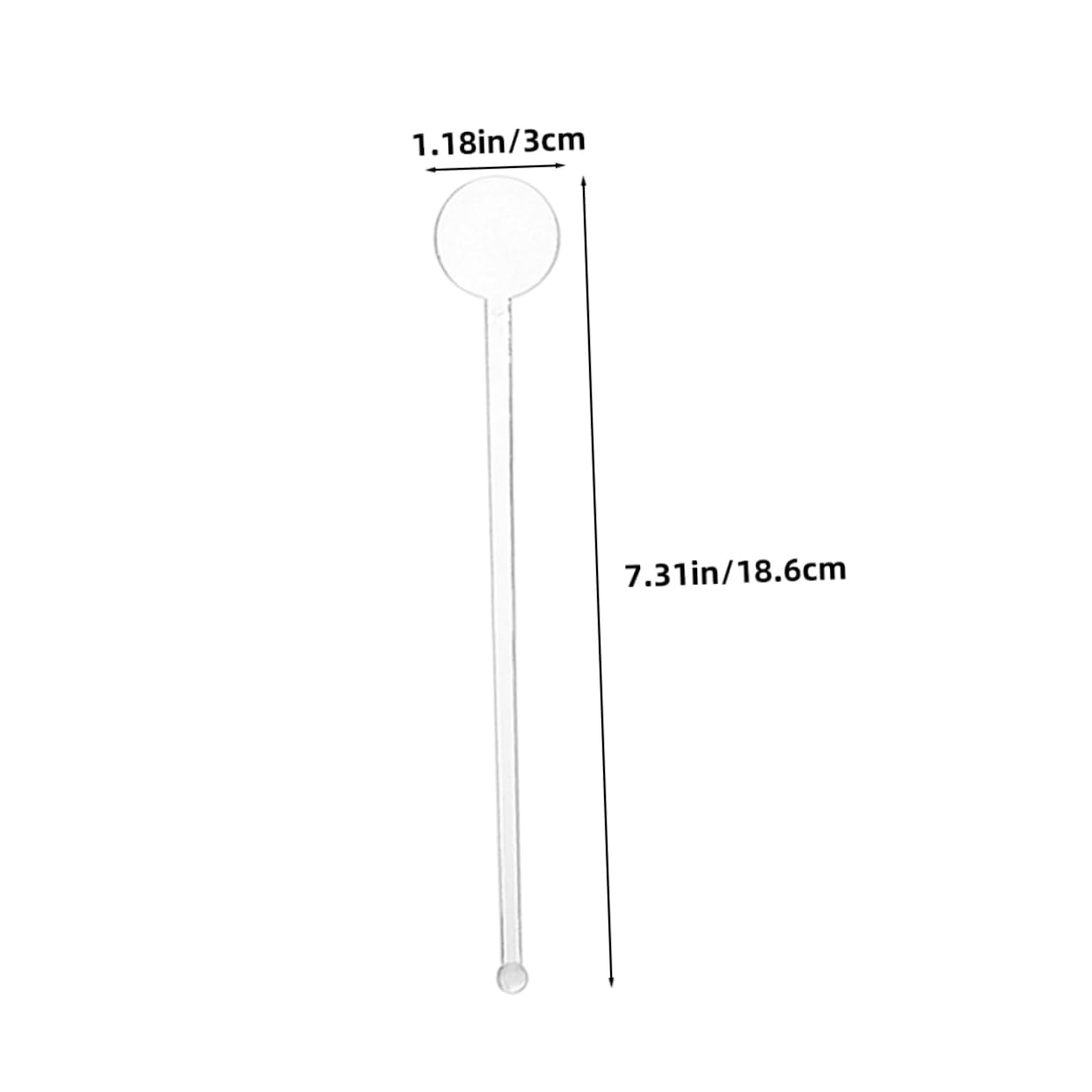 Garneck 40pcs Plastic Drink Stirrers Iced Tea Spoon Cocktail Sticks Cake Pops Espresso Stirrer Bar Mixing Rods Safe Gentle on Containers