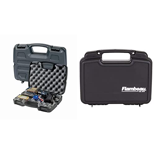 Plano Gun Guard Se Series Single Scoped Pistol Case With Padlock Tabs And Protective Foam Padding, Black & Flambeau Outdoors 1011 Safe Shot 10" Pistol Pack Case, Portable Firearm Storage Accessory #TOP15