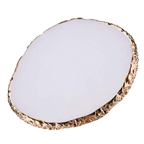lofuanna Paleta de resina para decoración de uñas, 2 en 1, paleta de uñas, varilla para agitar, borde dorado, soporte para uñas, placa de exhibición de arte de uñas, accesorios DIY (blanco) Cover