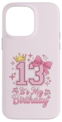 It's My 13th Birthday ���̎q �R�P�b�g���{�� �s���N 13�� �X�}�z�P�[�X iPhone 14 Pro Max �p