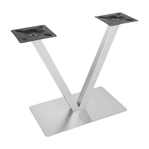 Pinuox Tischgestell Edelstahl Tischkufen Tischuntergestell Tischfuß V Form Design Tischbeine Bistrotisch 70cm Tischfüße Schreibtisch Beine