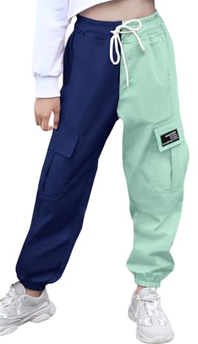 SANGTREE Girls & Womens Drawstring Cargo Jogger Pants,3 Years - Women 3XL