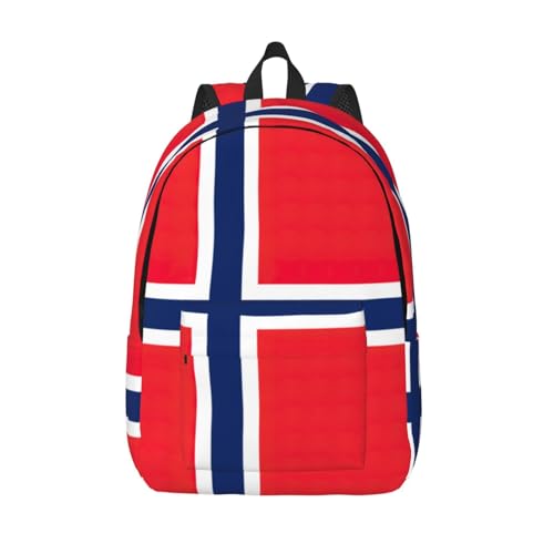 Sac à dos femme drapeau norvégien pour ordinateur portable et voyage week-end