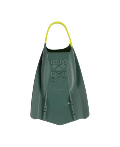 Image of Arena Unisex Adult Powerfin Pro II Swim Training Fins Men and Women Silicone Short Blade Flippers Left-Right Customized, Sizes 4.5-13.5