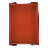 sourcing map Würfeltablett aus PU-Leder, Filzfutter, magnetisch, faltbar, rechteckig, Aufbewahrungsbox, perfekt für DND-Tischspiele, Eingangsbereich und Nachttisch-Organizer (Orange)