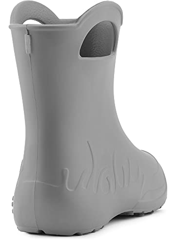 Ladeheid Eva Gummistiefel Damen federleichte wasserdichte Damenschuhe Regenschuhe LA-CA-09 (Grau, 38/39 EU)