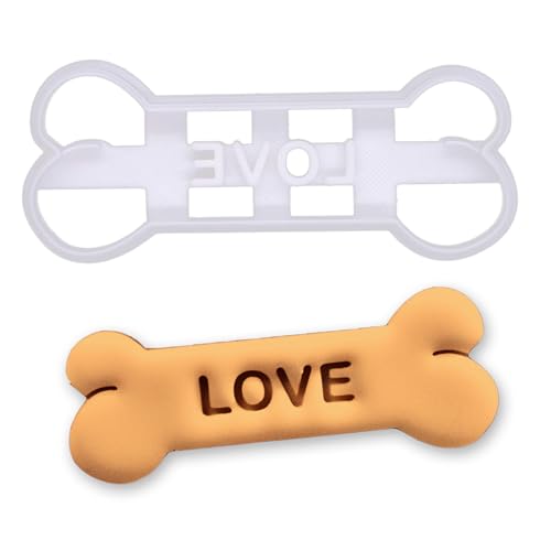 BAKERLOGY LOVE ドッグボーンクッキー型 (9cm) ? ペット愛好家と手作り犬用おやつにぴったり