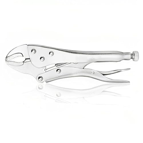 Image of Curved Jaw Locking Pliers, 10 inch Curved Jaw Pliers- Carbon Steel Vise Grips - Hardened Milled Jaws for Maximum Grip - Classic Trigger Release