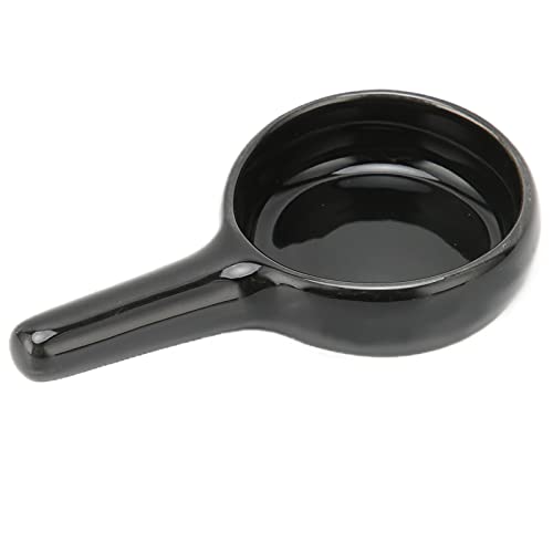 Spoon Shape Ceramic Tealight Candle Holder for Incense, Suitable for Aroma Lamps and Wax Warmers (Black)