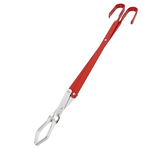 VICASKY 1Pc Long Handle Food Clamp Heat Resistant Bbq Tong for Charcoal Ergonomic Grip Durable and Lightweight for Outdoor Cooking and Food Serving