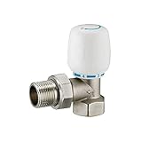 Brass 1/2" 3/4" 1" DN15 Thermostatic Radiator Valve Straight Type Temperature Control Underfloor Heating System Angle(Angle Type,DN20)