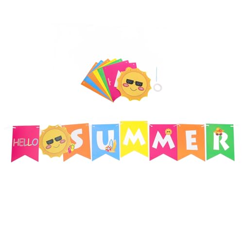 TOPPERFUN 2 Stück Sommerbanner Farbenfrohe Dekoration für Strand und Hängendes Partyzubehör für Festliche für Hawaii Themenfeiern und Urlaubspartys