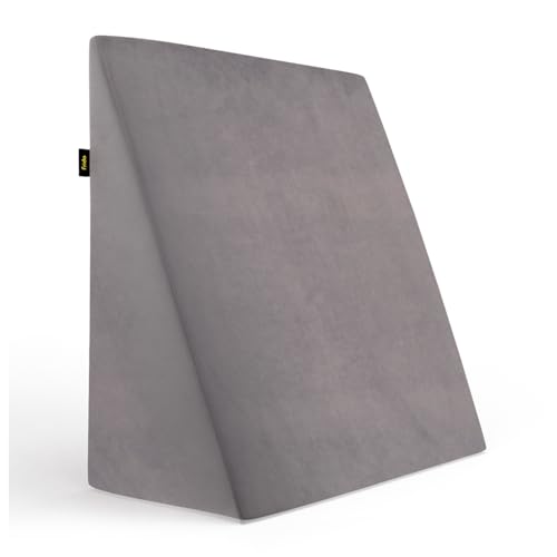 Image of Frido Wedge Plus Cushion for Sleeping & Acid Reflux Relief | Memory Foam Pillow | High Resillience Foam | Orthopedic Wedge Cushion for Leg Elevator | Pregnancy | GERD | Slate Grey- Pack of 1