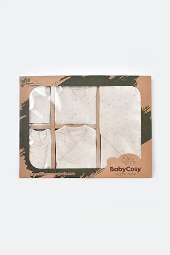Coffret cadeau naissance 10 pièces en coton motif sable pour la maternité