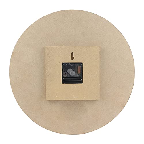 Stonebriar Old Fashioned 14 Inch Round Wood Hanging Wall Clock, Battery Operated, Rustic Wall Decor For The Living Room, Kitchen, Bedroom, And Patio #TOP2