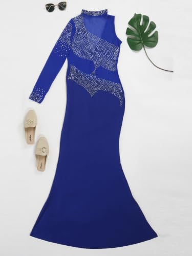 Image of PORRCEY Women's Sexy Elegant Rhinestone Bodycon Dress Hot Drilling Clubwear