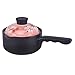 Ceramic Casserole,Household Ceramic Casserole Dish with Lid,Enameled Cast Iron Pot,Multifunctional Soup Casserole with Handle for baby milk pot,soup,porridge,and rice(Pink)