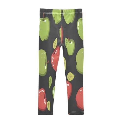 Bolaz Toddler Girls Leggings Printed Yoga Pants Leggings Red Apples Green Apples for Kids2
