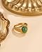 YeGieonr Gold Signet Rings for Women Non Tarnish Stackable Gold Ring, Waterproof Gemstone Statement Stainless Steel Jewelry Gift