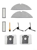 Kit di accessori di ricambio per robot aspirapolvere Dreame D20 Pro e D20 Plus2 spazzole laterali, 2 panni mocio, 2 sacchetti per la polvere, 1 strumento di pulizia, nylon