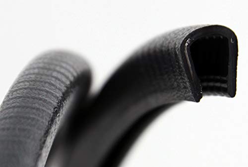Preisvergleich Produktbild KS6-8S Kantenschutzprofil von SMI-Kantenschutzprofi - PVC Gummi Klemmprofil - Stahleinlage - Kantenschutz - Schwarz - einfache Montage, selbstklemmend ohne Kleber Klemmbereich 6-8 mm (5 m, schwarz)