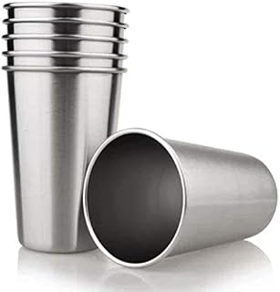 Tosnail 6 Pack Stainless Steel Pint Cups Water Tumblers - Great for Kid