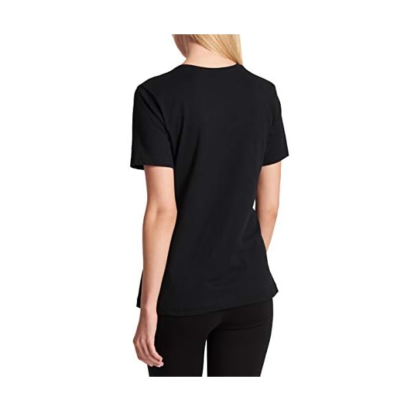 DKNY SPORTSWEAR womens Everyday Logo Tee Short sleeve top, Black, X-Small US