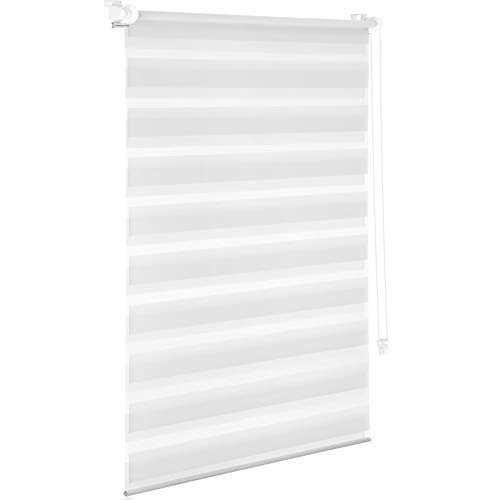 tectake Doppelrollo Duo-Rollo Klemmfix -Diverse Größen- (80x150cm)