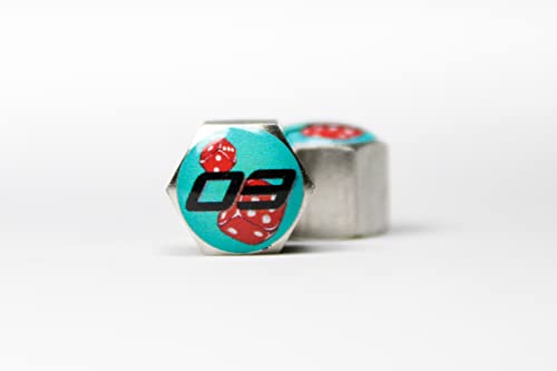 BIKE-label Ventilkappen Motorrad 2 Stück kompatibel mit Yamaha MT-03 Cyan Storm X400599VA