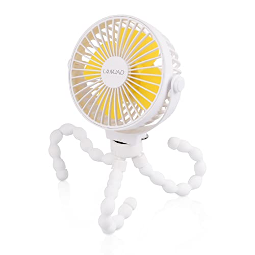 Lamjad Stroller Fan,Portable Usb Personal Clip-On Car Seat Fan Mini Handheld Desktop Fan 360° Rotatable Suitable For Camping Outdoor Office Crib Toddler Bed Treadmill #TOP29