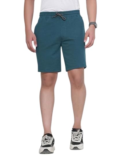 Men's Premium Slub Knit Casual Shorts | Self-Textured Lounge Shorts with Elastic Waistband & Drawstring | Regular Fit Everyday Wear (Pack of 1)-picture-15